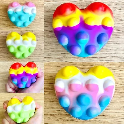 £4.99 • Buy Pop Popper Fidget Stress Ball Toy Party Bag Filler Push It Autism Anxiety Heart
