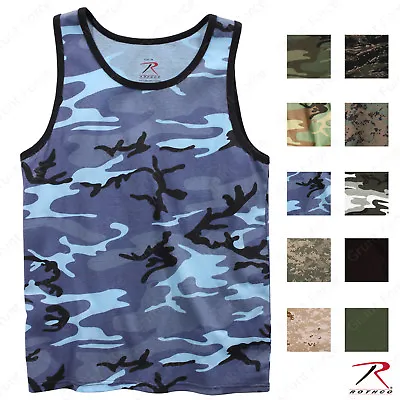 Rothco Men's Tank Tops - Adult Digital Camo Or Solid Pattern Tank Tops • $12.99