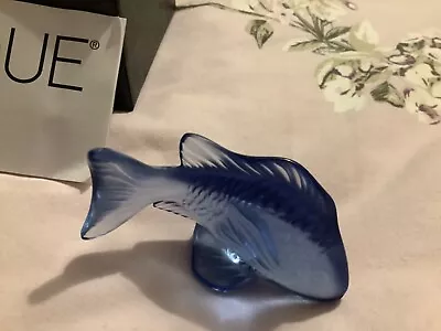 Lalique Beautiful Sapphire Damsel Fish NEW Boxed • £125