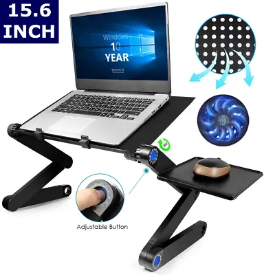 Modern Adjustable Portable Folding Laptop Desk Computer Table Stand Tray For Bed • £17.49