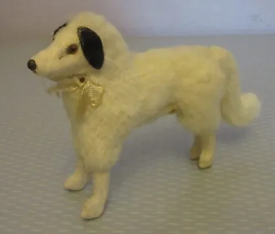 Vintage Real Fur Borzoi Russian Wolfhound Pet Dog Toy Miniature Germany Label 5  • $149.95
