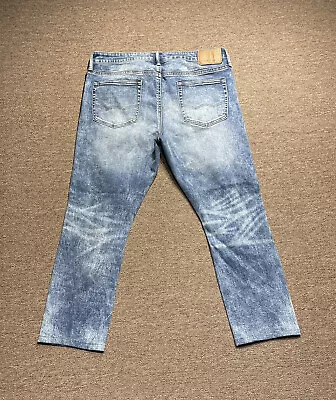 American Eagle Outfitters Skinny Jeans Mens 34 Denim Acid Wash Flex 34x26 Hem  • $14.96