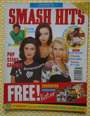 £5 • Buy Smash Hits 1990 Madonna Poster Bananarama Duran Duran Bell Biv Devoe LindyLayton