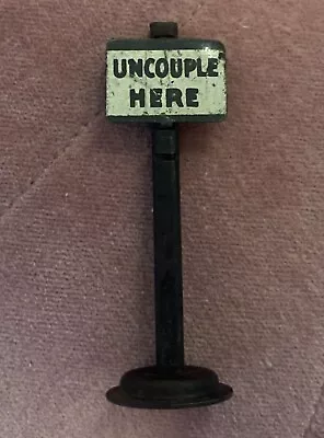 Vintage Marx Uncouple Here Metal O Gauge Sign Train Accessory • $8