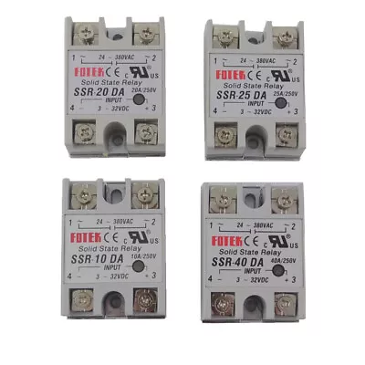 1Pcs Solid State Relay SSR-10DA SSR-25DA SSR-40DA 3-32VDC TO 24-380V AC • $2.99