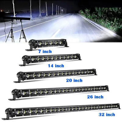 Ultra-thin Single Row Led Light Bar Offroad SUV Tractor ATV 8 14 20 32 38 44 50  • $34.58