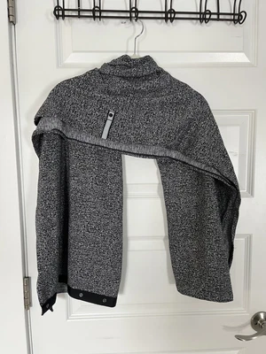 $15 • Buy Lululemon Gray Black Multi Wear Soft Vinyasa Scarf Wrap O/S $58