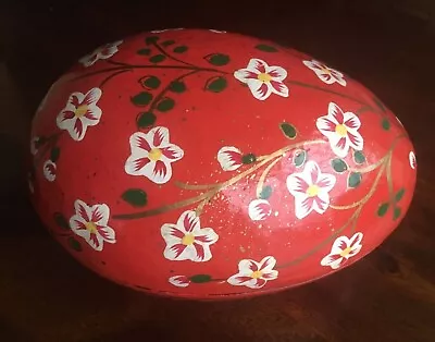 £5 • Buy Hand-painted Kashmiri Papier Mache Egg/trinket Box. Lined.  Great Easter Gift.