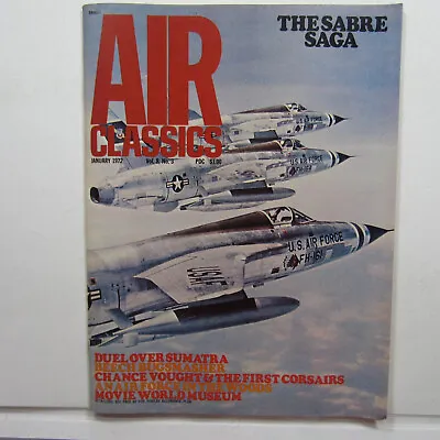 Air Classics Jan 1972 Vol 8 No 3 Cobra Sabre Corsairs Beech Bugssmasher • $12.25