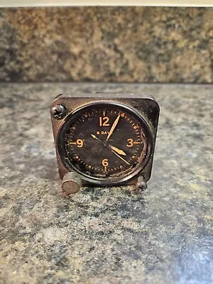 Vintage Aircraft / Airplane 8 Day Clock ~ Military Airplane Clock (Lot 395) • $129.99