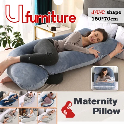 $49 • Buy C/J/U-Shape Maternity Pillow Pregnancy Sleeping Body Support Feeding Nursing