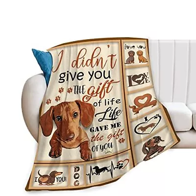 Dachshund Dog Blanket For Women Girl Soft Warm Daschund Gifts Fleece Throw Co • $31.18