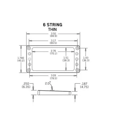 EMG- Pickup Mounting Ring Tapered 6 Thin Black • $5.99