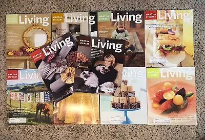 Vintage Martha Stewart Living Magazine 1998- 2002 Lot Of 10 Issues • $51