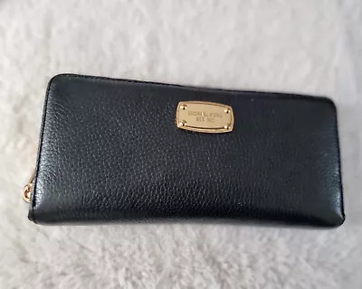 WOMEN PURSE Michael Kors Genuine Leather Purse Wallet Black • £29.99