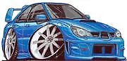 £11.73 • Buy 2006 2007 Subaru STI WRX Impreza Blue Cartoon T-shirt Available In Sizes S-3XL