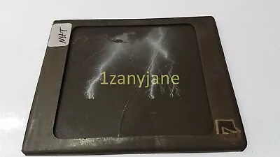 NHT Glass Magic Lantern Slide Photo BRIGHT LIGHTNING IN DARK SKIES • $19.95