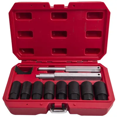 Locking Damaged Wheel Nut Remover Removal Tool Socket Set 10 Pc • £33.24