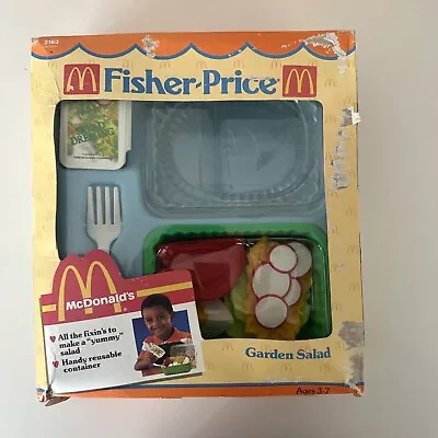 Vintage Fisher Price McDonalds Fun With Food Garden Salad COMPLETE New In Box • $130