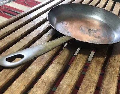 Vintage Copper 10 1/2” Pan Skillet Brass Handle Made In France • $75