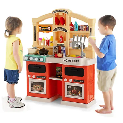 £62.95 • Buy Large Kids Play Kitchen 69PCS Pretend Kitchen Toy Set Children Cooking Role Gift