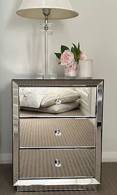 Mirrored Bedside Table (Harvey Norman) Sold As Pair • $400