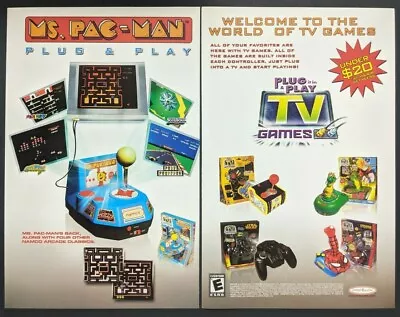 Ms Pac-Man Plug & Play TV Games Print Ad Poster Art PROMO Official DBZ Star Wars • £4.81