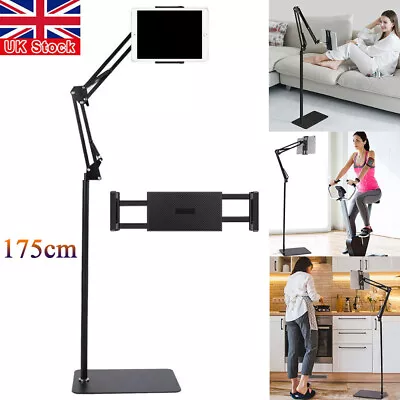 IPad Tripod Stand Height Adjustable Tablet Floor Stand Tablet Holder 3.5-11 INCH • £15.99