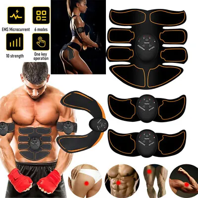 Electric Muscle Toner EMS Machine Abdominal Toning Belt ABS Body Fitness Trainer • $9.29