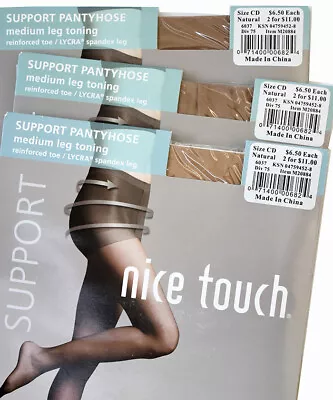 Nice Touch SUPPORT Medium Leg Toning Pantyhose Size A/B C/D E/F Choose Color! • $12.82
