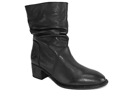 Patricia Nash Women's Monte Slouch Slip-On Boots Black Nappa Leather Size 9.5 M • $124.50