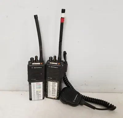 Lot Of 2 Motorola Ht1000 Uhf 2-way Radio H01sdc9aa3dn #j737 • $119.99