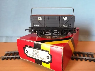 Hornby OO Gauge R.240 G.W. 7 Plank Wagon With Sheet Rail V.Good Boxed Condition. • £8.50