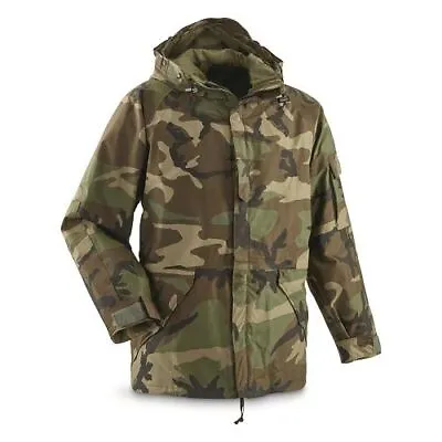 US Military GI Gore-Tex Jacket ECWS Cold Weather Woodland Parka LARGE R NEW GEN1 • $149