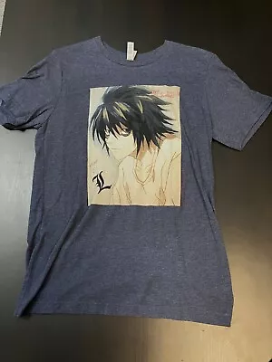 Death Note Japanese Anime L Lawliet T-Shirt - Size Medium • $15