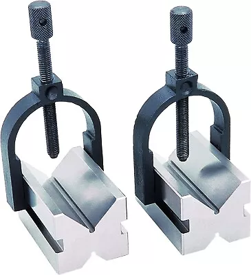 Vee Block All Steel & Clamp Set 1-1/4  Square By 1-5/8  Long. (32x32x40mm) • $45