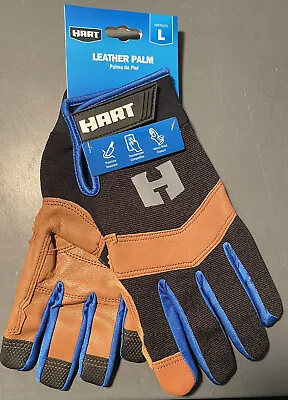 Hart Leather Palm Work Gloves Touchscreen Capable Men's Size Large New W/ Tags • $11.75