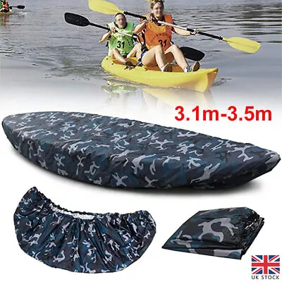 Universal Kayak Canoe Boat Waterproof UV Resistant Dust Storage Cover 3.1-3.5m • £18.31