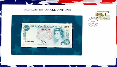 Banknotes Of All Nations Isle Of Man 50 Pence 1979 P-33a UNC C510980 • $23.10