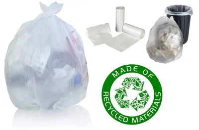 £7.99 • Buy 40 X Clear Recycling Bags  100 Gauge Strong Refuse Sacks Large Bin Liners - 100L