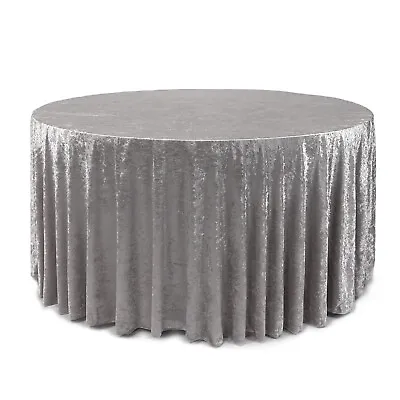 120 Inch Round Velvet Tablecloth Silky Tablecloths For Parties And Events • $46.24