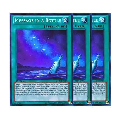 X3 Message In A Bottle - ZTIN-EN015 - Super Rare - 1st Edition • $1.95