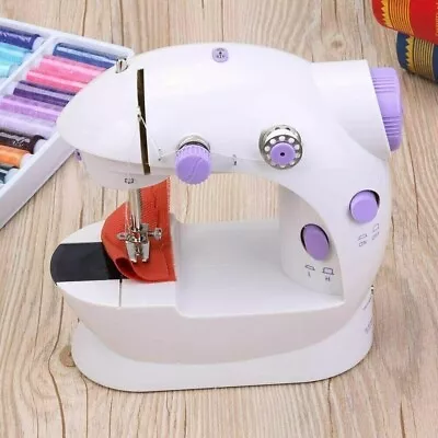 Electric Sewing Machine Portable Mini 12 Stitches 2 Speeds Foot Pedal LED Light • £14.50