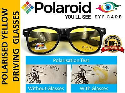 Guaranteed Polarised Vision Enhansor Anti Glare Night Driving Yellow Glasses • £6.07