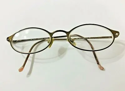 Vintage 90s Safilo Elasta Eyeglass Frames Eyeglasses Antique Gold Metal 135 • $17.49