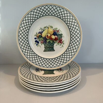 £146.19 • Buy (6) BASKET By Villeroy Boch Dinner Plates ~ EXC. CONDITION