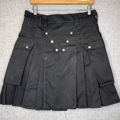 Utilikilts Utility Skirt Men's 33 Black The Spartan Survivor Cargo Heavy Duty • $129.99