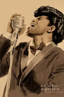 James Brown By Clifford Faust 18 X12  Art Poster • $9.99
