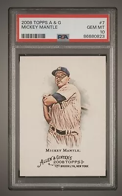 2008 Allen & Ginter Mickey Mantle PSA 10 🔥⚾️🔥⚾️ POP 143! • $69.99