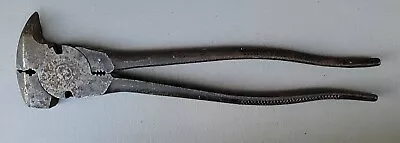 Vintage Utica Tools 1932 10 1/4  Fence Fencing Pliers Specialty Cutters USA • $15.97